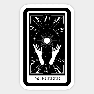 Sorcerer Tarot Card D&D Nat 20 Dungeons & Dragons Sticker